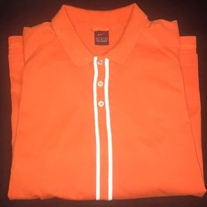 Nike 100%cotton Large Orange w/ White stripe EUC